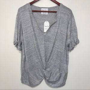 NWT Sadie & Sage Evie Knit Grey Top Medium